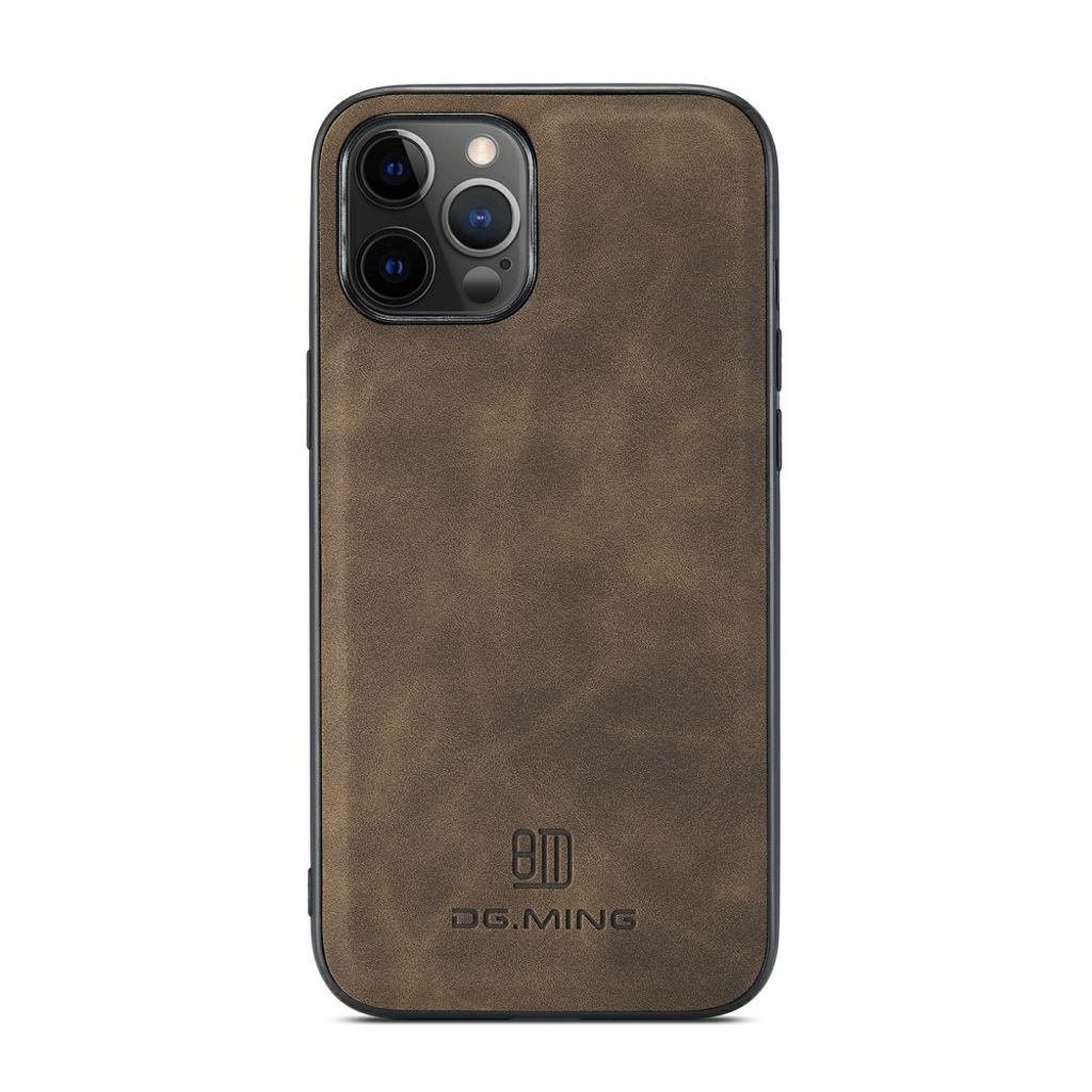 DG.MING iPhone 13 Mini Wallet Case with Kickstand – Coffee