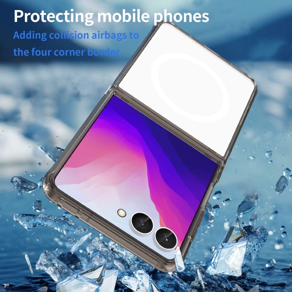 Samsung Galaxy Z Flip8 Cover med akrylbagside - Sort