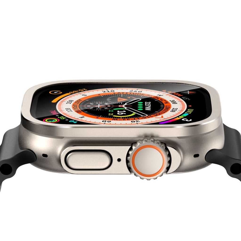 Apple Watch Ultra 3/Ultra 2/Ultra 49 mm skjermbeskytter i herdet glass – grå