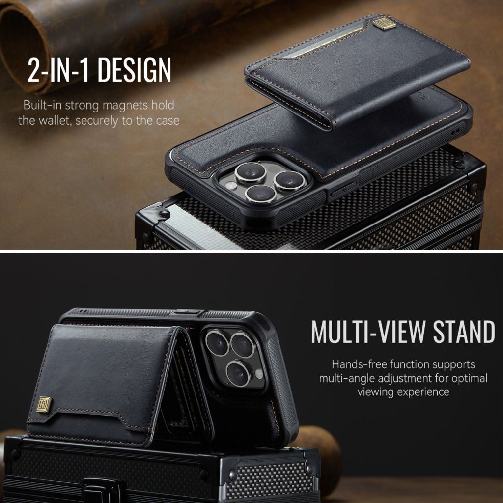 AUTSPACE iPhone 12 Pro Max Cover med Kortplads - Sort