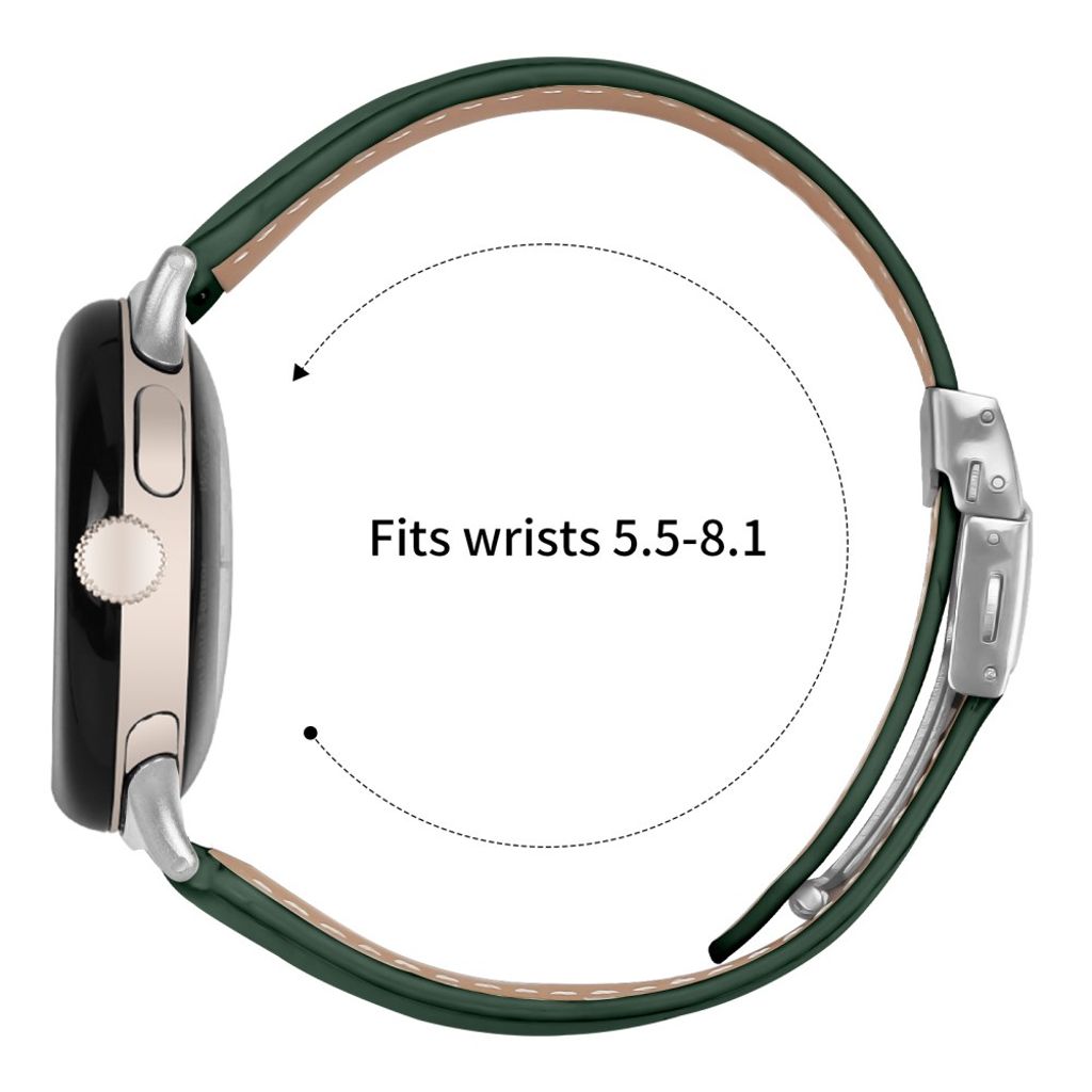 Google Pixel Watch 4 41 mm jne. kellonranneke nahkaa - vihreä