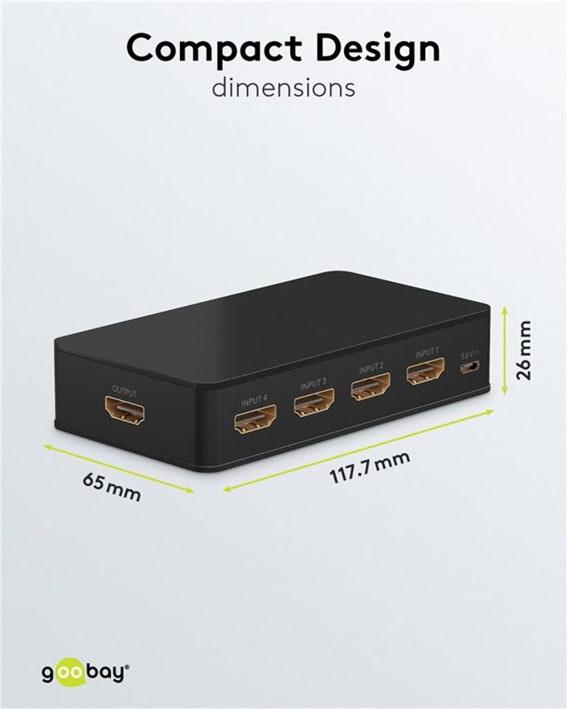 Goobay HDMI Switch 4-veis 4K@60Hz