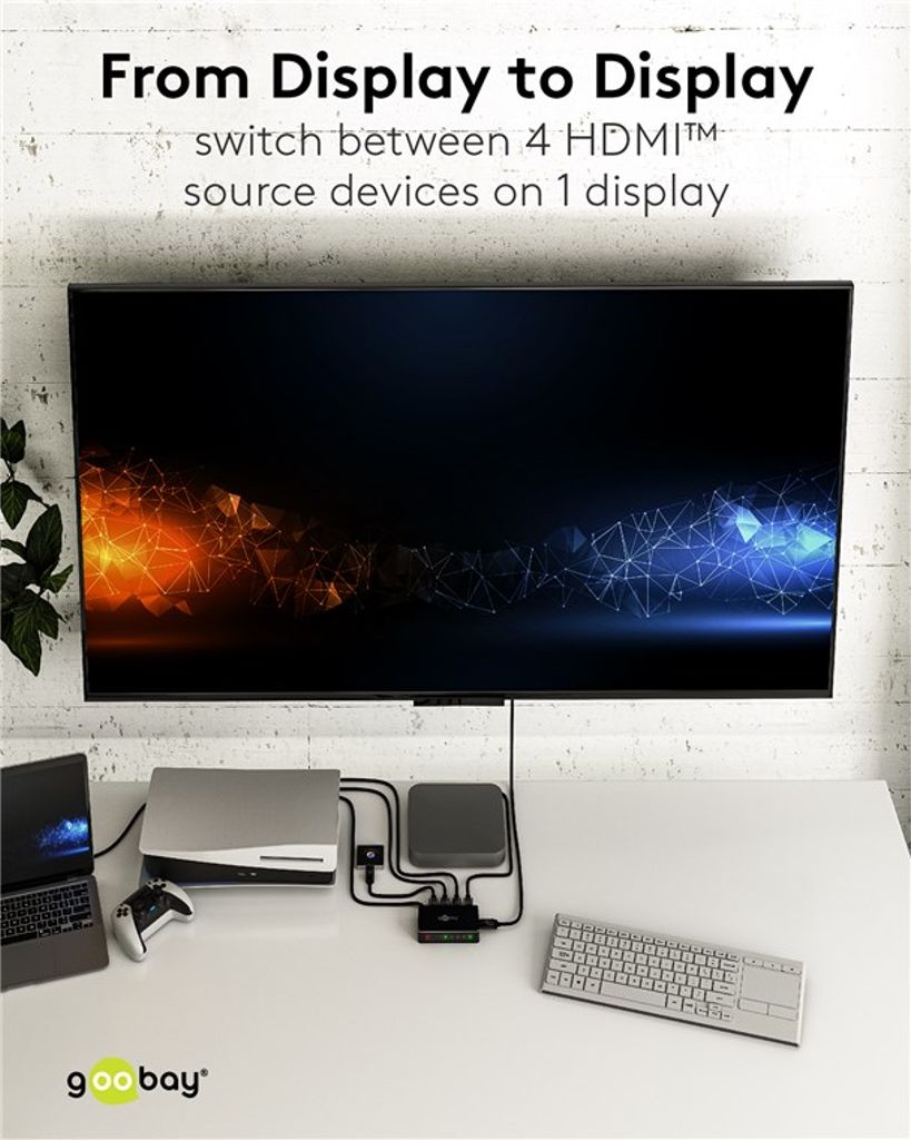 Goobay HDMI Switch 4-veis 4K@60Hz