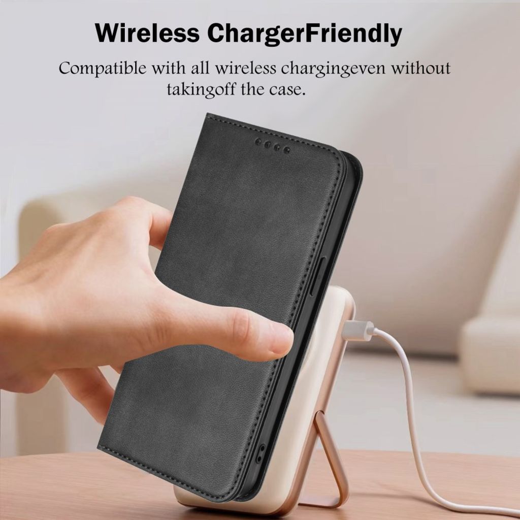 Google Pixel 10a Plånboksfodral RFID-blockerande Retro - Svart