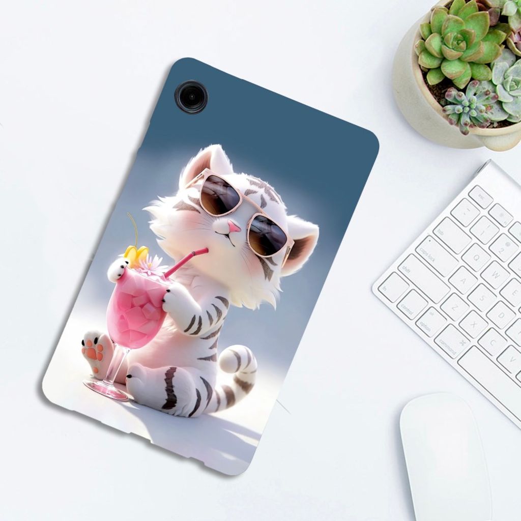 Samsung Galaxy Tab A11/A9 Cover med tryk - Tiger