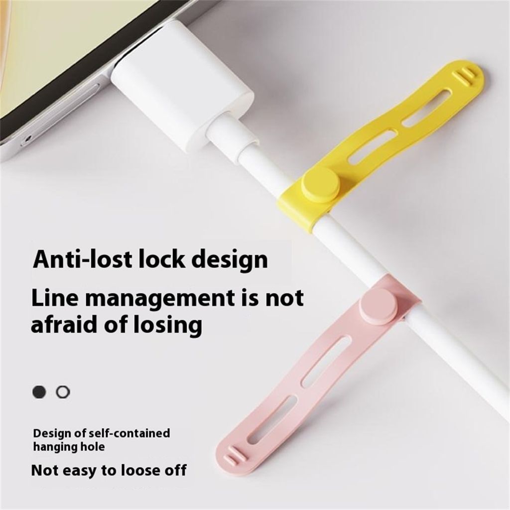 Silikonkabelholder, 80 mm – svart