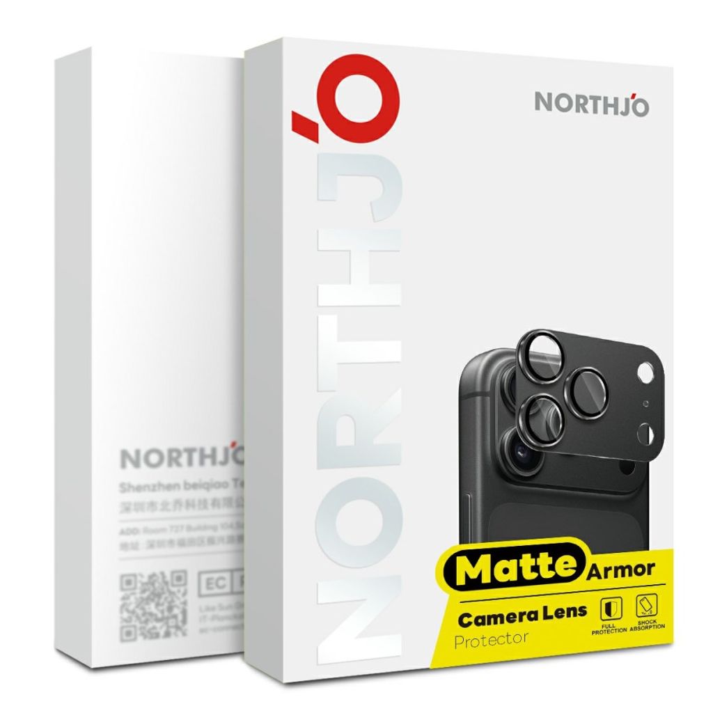 NORTHJO iPhone 18 Pro Max -suojakalvo karkaistusta lasista, metallia - hopea