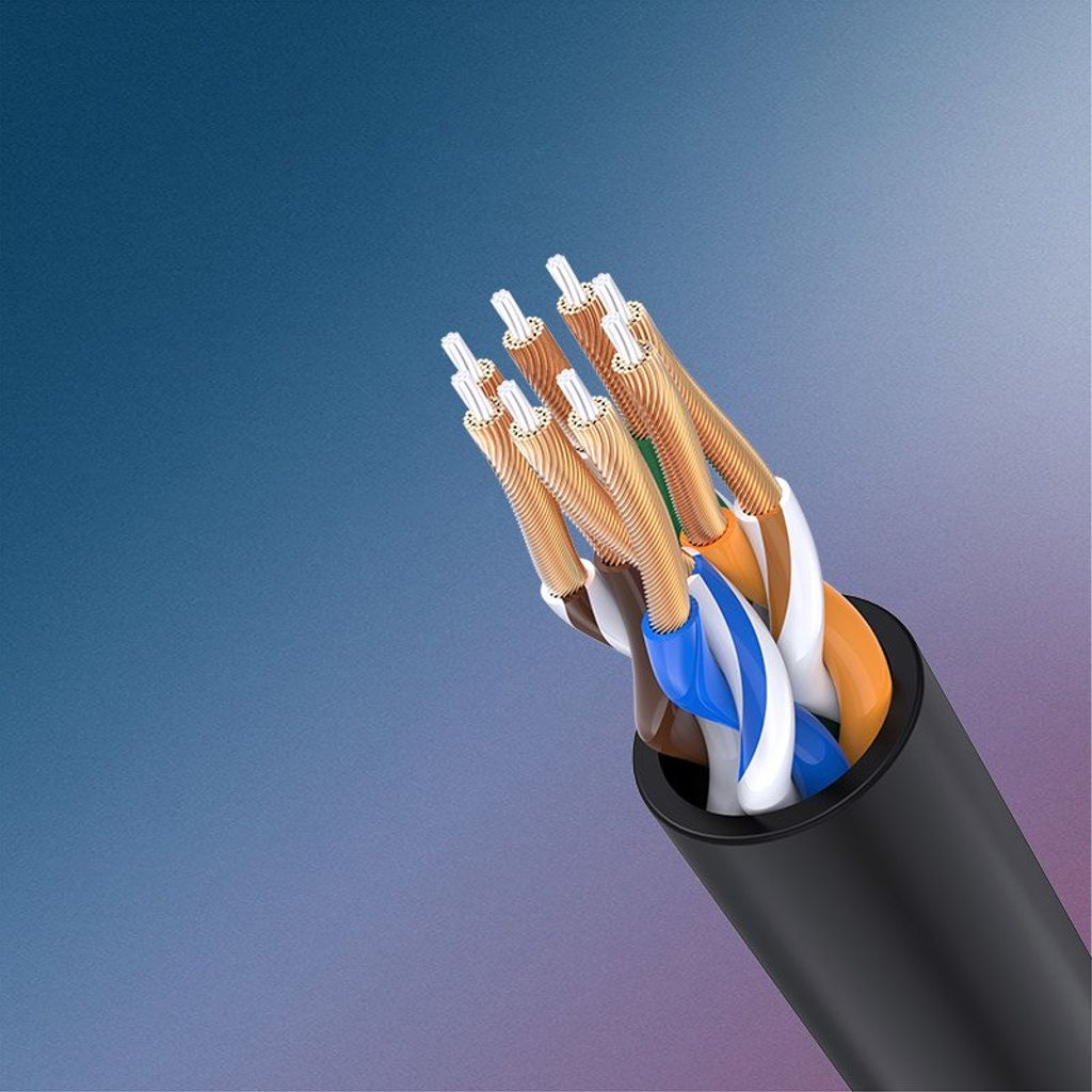 Ugreen internettkabel Cat 6A Ethernet 10m sort (RJ45, 70656)