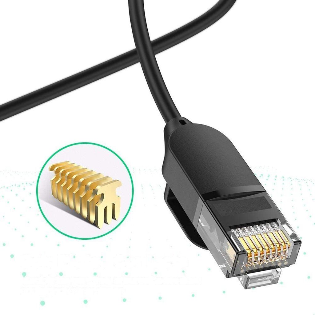 Ugreen internettkabel Cat 6A Ethernet 10m sort (RJ45, 70656)