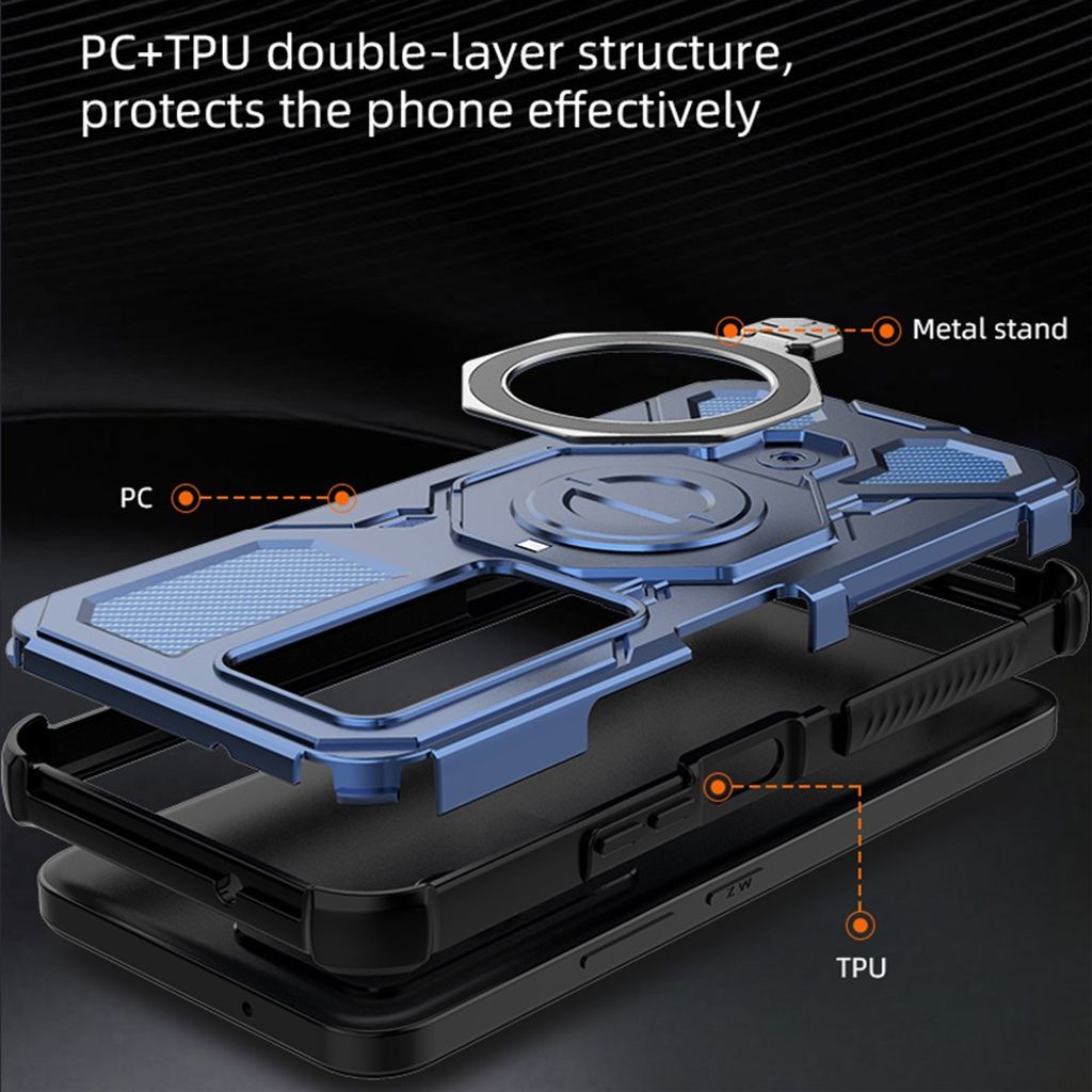 Xiaomi Redmi 15 5G Case with rotating stand - Blue
