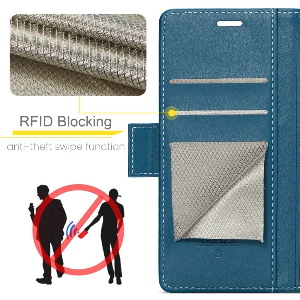 CASEME Samsung Galaxy S26 Ultra Plånboksfodral RFID-blockerande – Blå