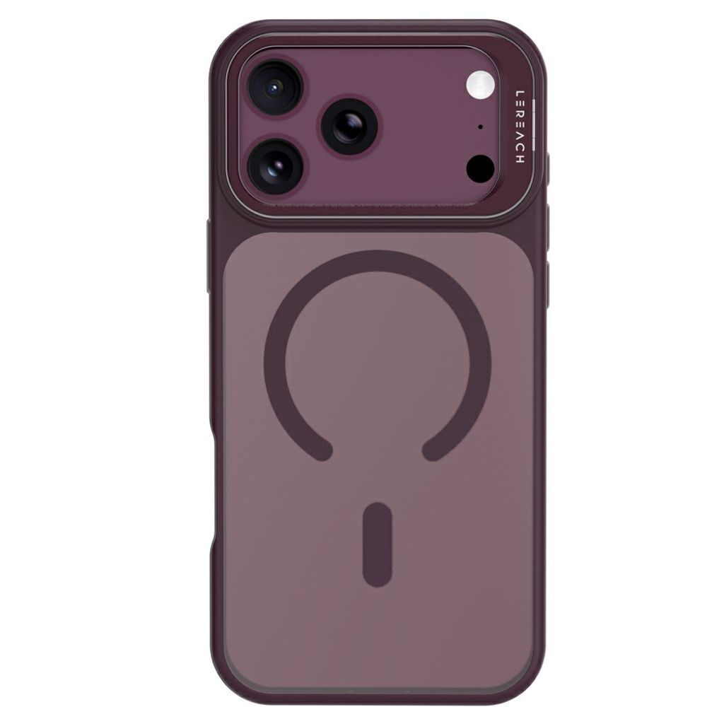 LEREACH iPhone 18 Pro Max/17 Pro Max MagSafe Kuori jalustalla - Cherry Red
