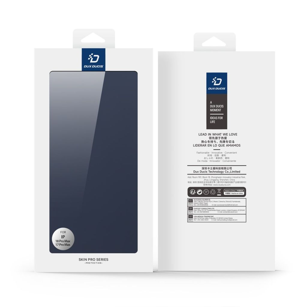 Dux Ducis iPhone 18 Pro Max / 17 Pro Max Fodral med Korthållare - Blå