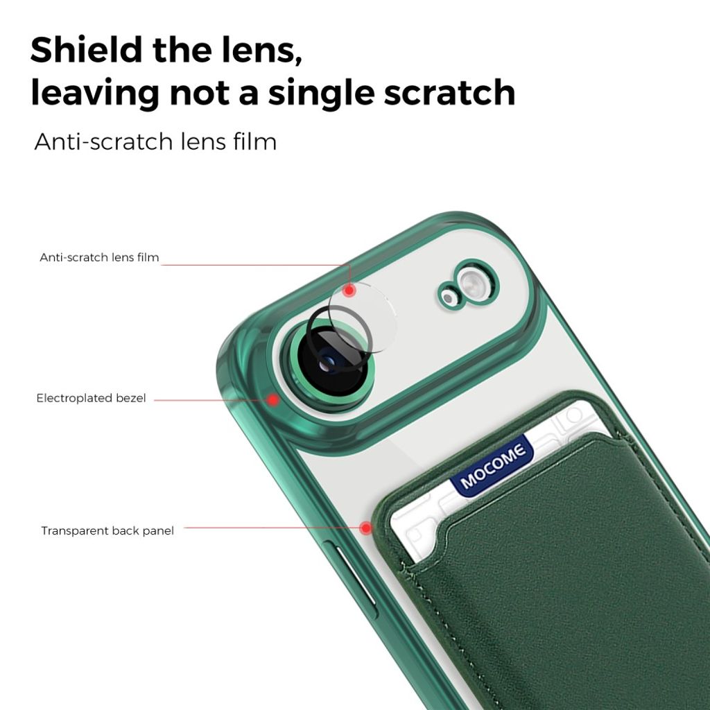 iPhone Air MagSafe-kuori irrotettavalla kortin haltijalla - Vihreä