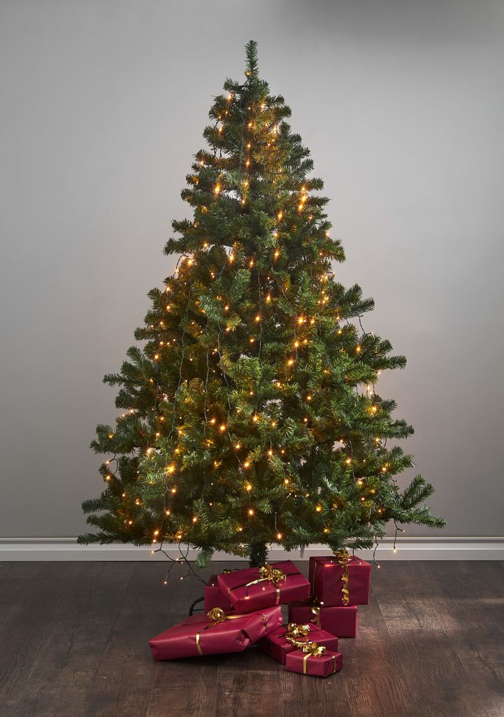 Julgransslinga Golden Warm White 200cm, 360 LED med ring