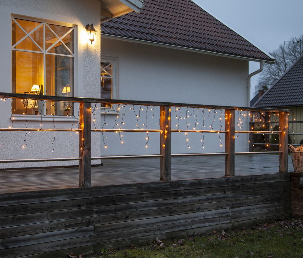 Istapsløjfe Golden Warm White 12 meter, 480 LED