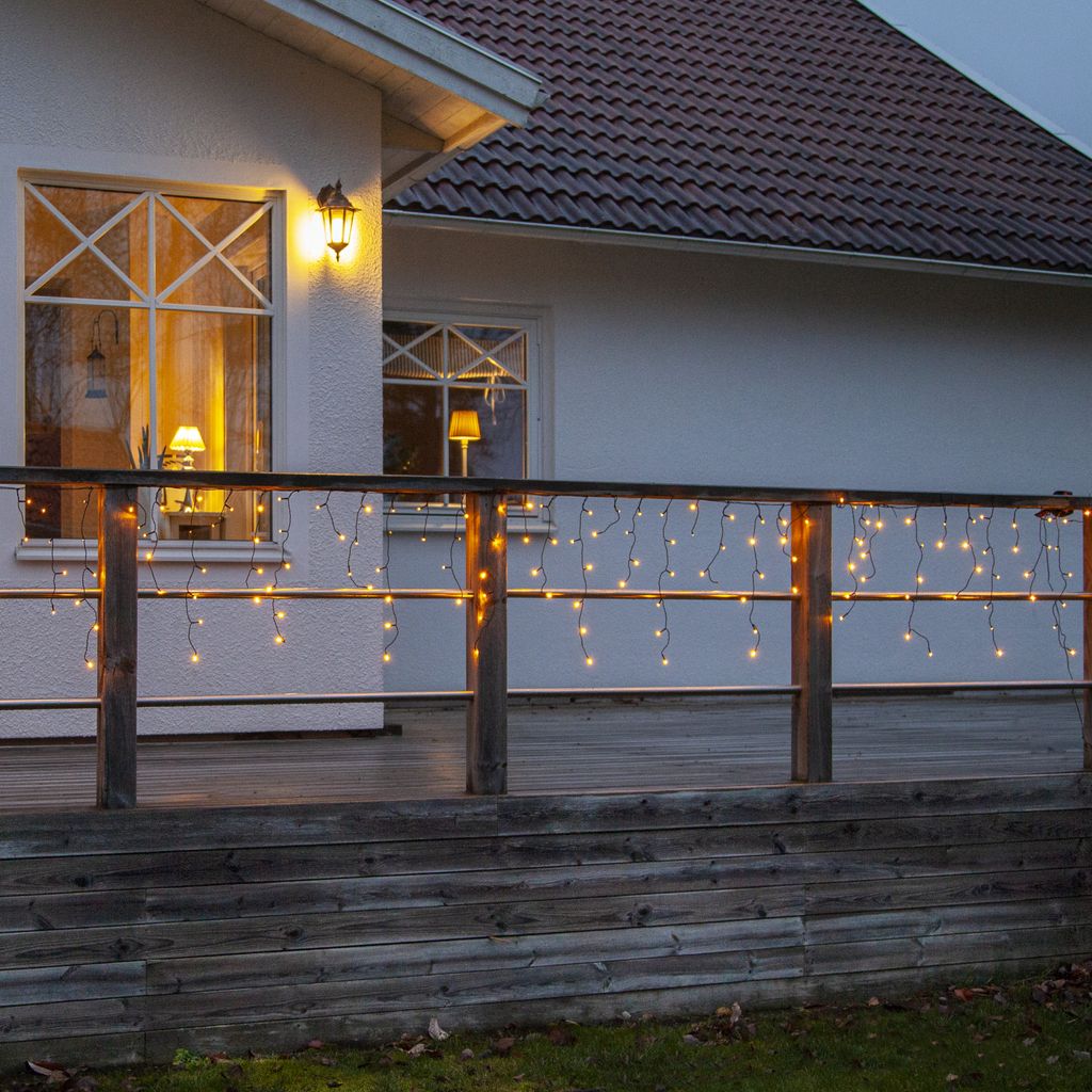 Istapsløjfe Golden Warm White 12 meter, 480 LED