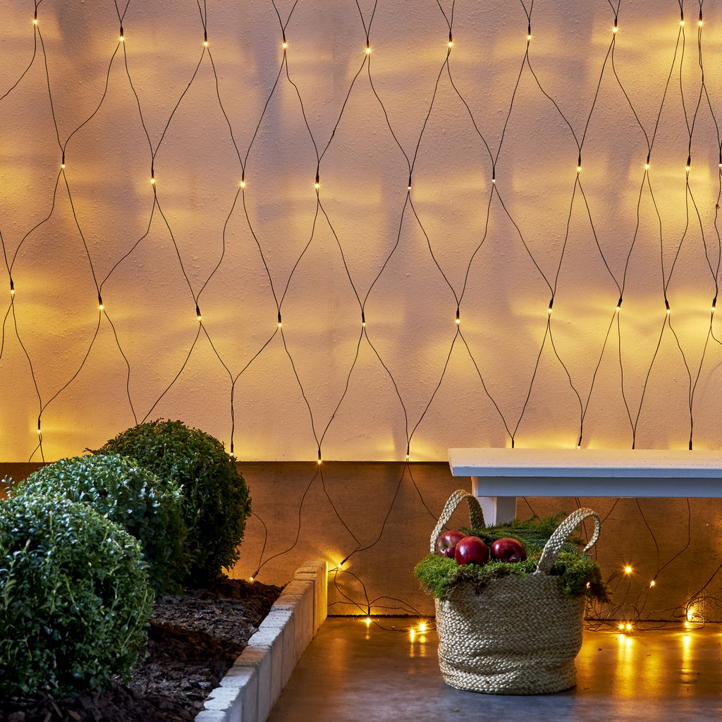 Lysgitter Golden Warm White - 3 x 3m, 200 LED'er