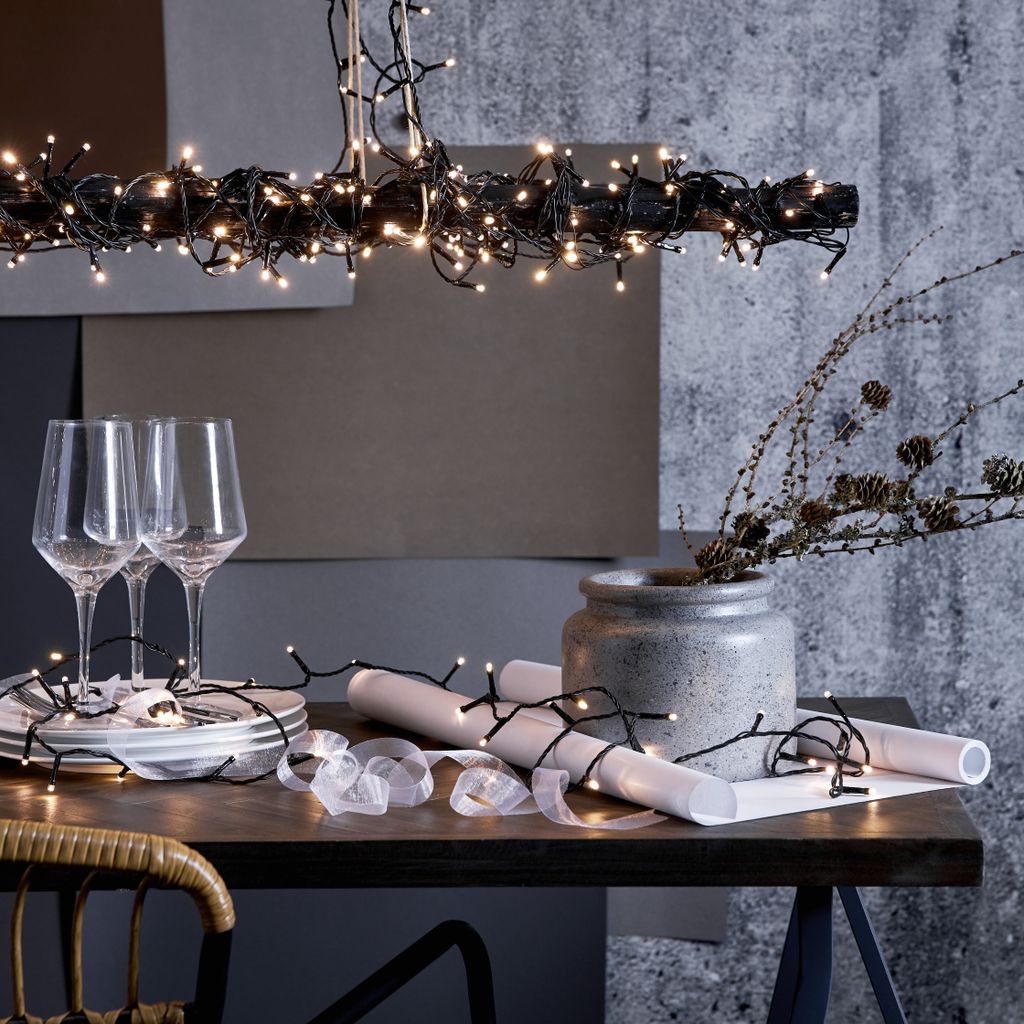 Lyskæde Crispy Ice White - 180 LED, 12,6 meter / Udendørs