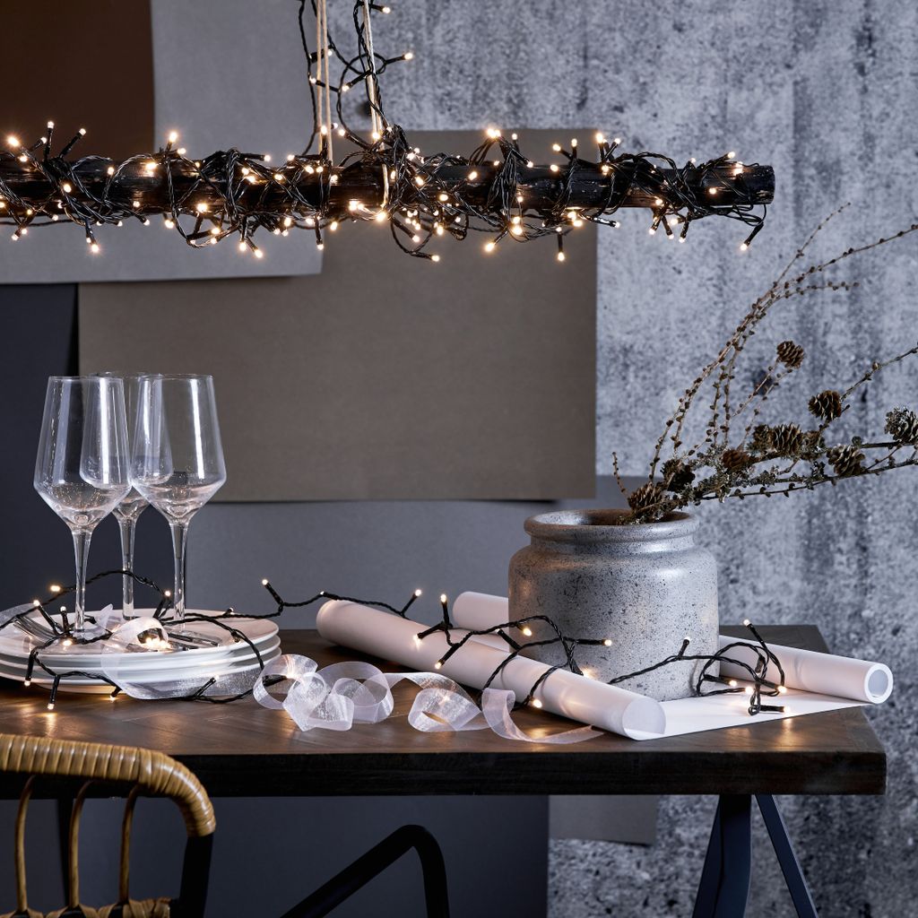 Lyskæde Crispy Ice White - 180 LED, 3,5 meter / Udendørs