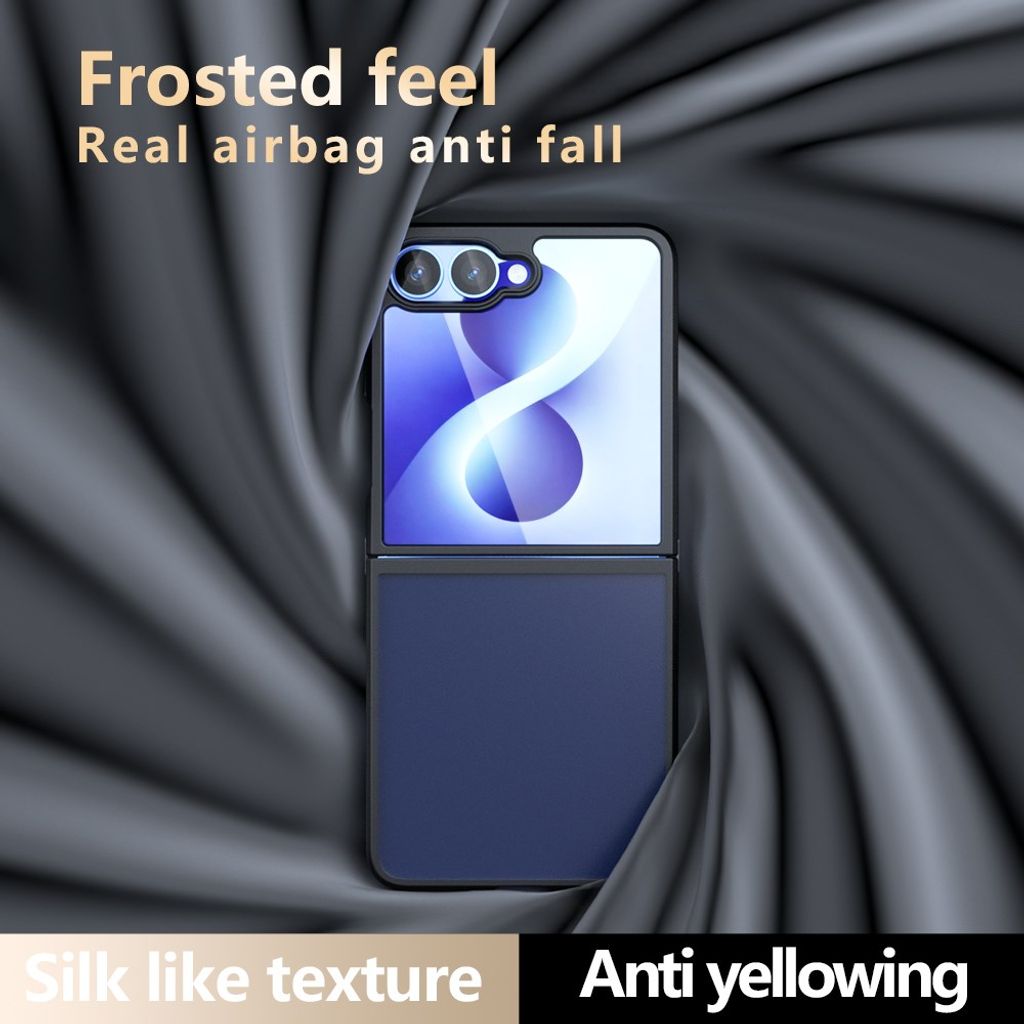 Samsung Galaxy Z Flip8 Mat Cover - Gennemsigtig sort