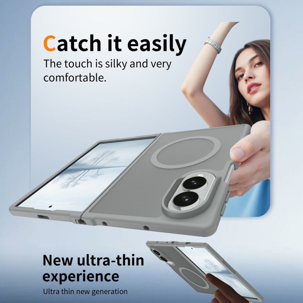 Samsung Galaxy Z Fold8 MagSafe cover med akrylbagside - Grå