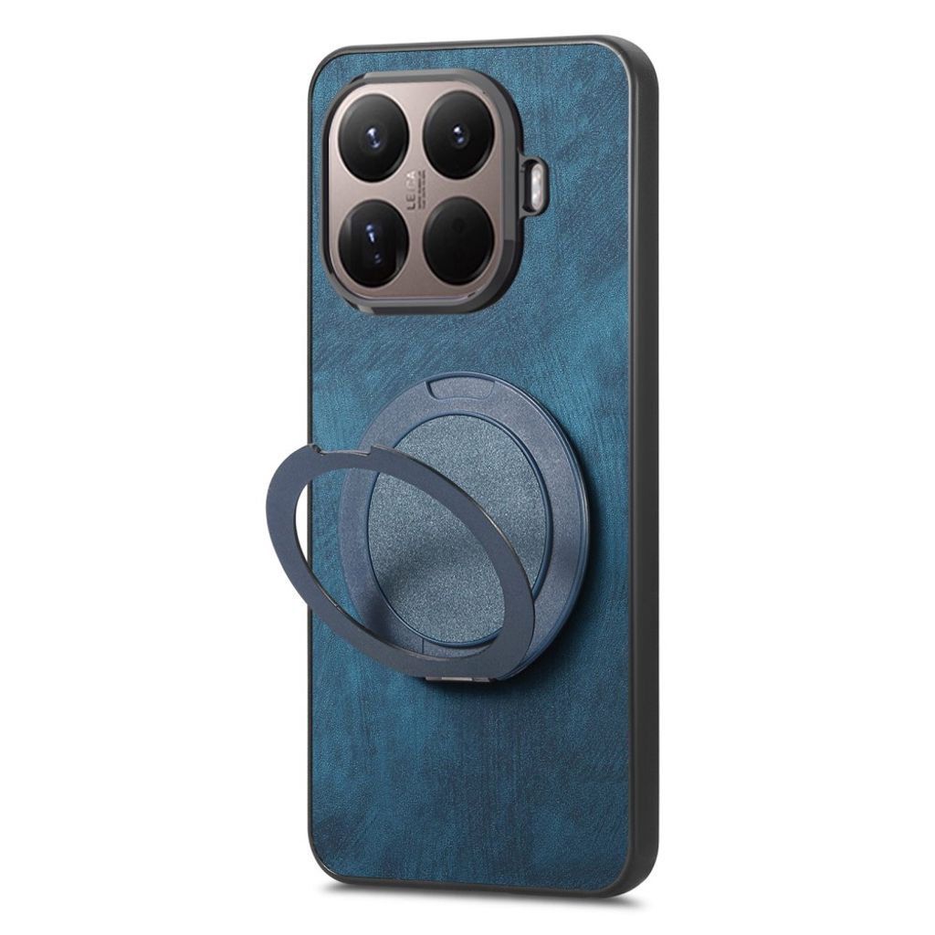 Xiaomi 17T Pro Skal i PU-läder med ringstativ - Blå