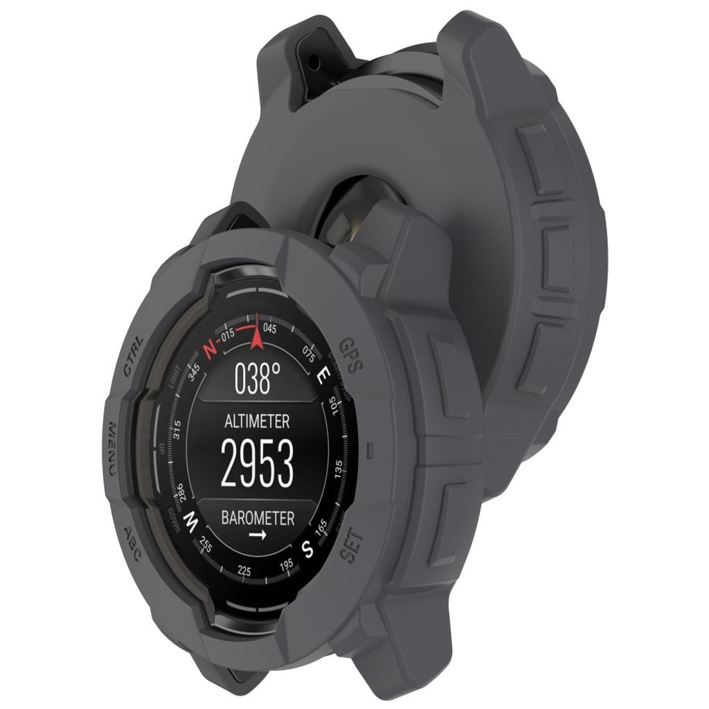 Garmin Instinct 3 AMOLED 50mm osv. Cover i Silikone - Grå