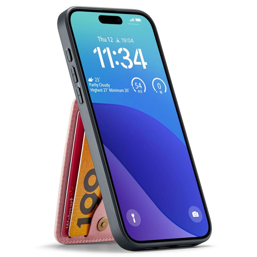 FIERRE SHANN iPhone 16 Skal med Stativ - Rosa