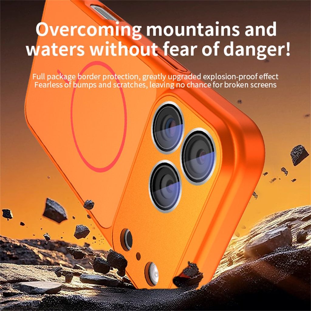 iPhone 17 Pro Max Cover MagSafe Linsebeskyttelse - Orange