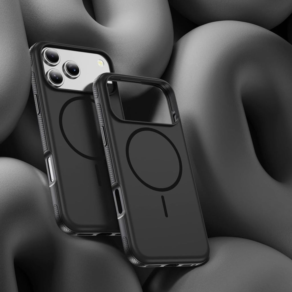 iPhone 18 Pro Max/17 Pro Max-deksel MagSafe-kompatibelt – svart