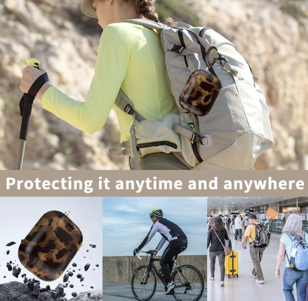 Tech-Protect Lamano Kuori AirPods Pro 1 / 2 - Musta/ruskea