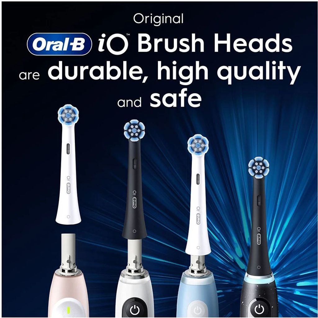 Oral-B iO Gentle Care tandbørstehoveder, 6-pak - hvide