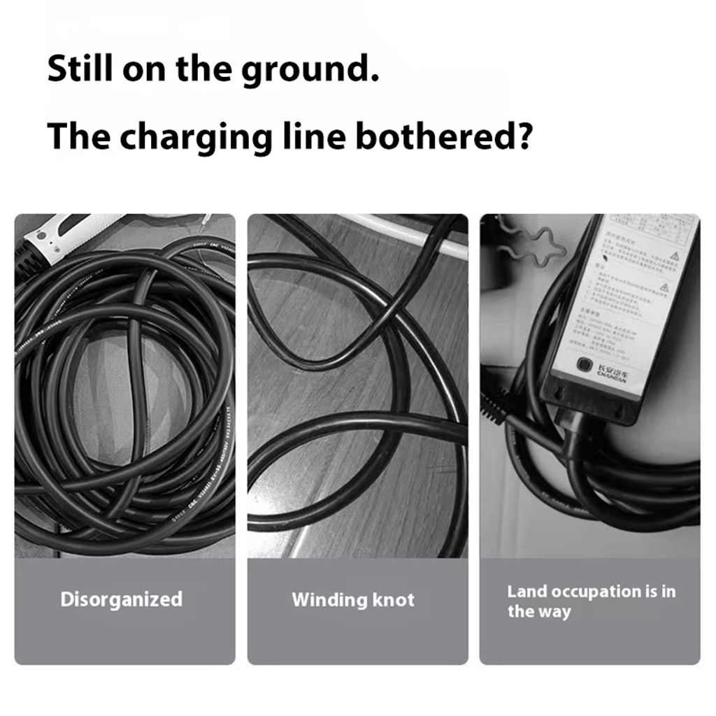 SiGN veggfeste for ladekontakt type 2 med ledningskrok/utløserknapp