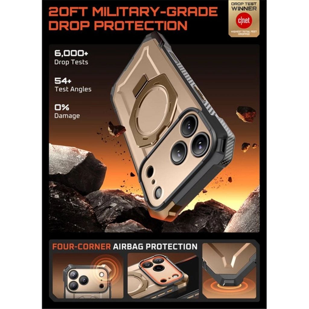Supcase UB Grip MagSafe Skal till iPhone 17 Pro Max - Guld