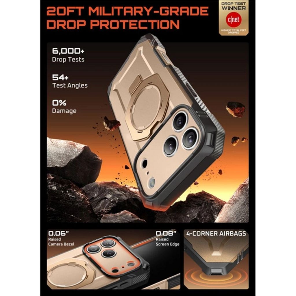 SupCase UB Grip Pro MagSafe Case for iPhone 17 Pro - Gold