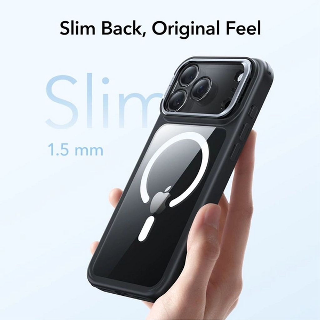 ESR Classic Hybrid Kickstand MagSafe Case for iPhone 17 Pro - Clear Black
