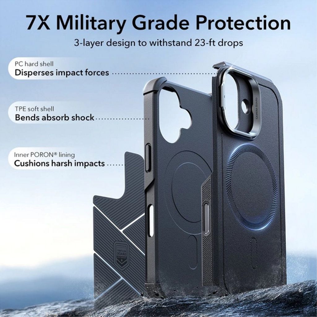 ESR Cyber Kickstand MagSafe Case for iPhone 17 - Black