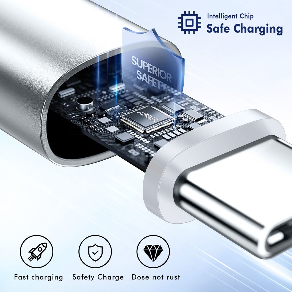 SiGN SuperCharge 5A, 25W, USB-C-kaapeli 2m - Valkoinen