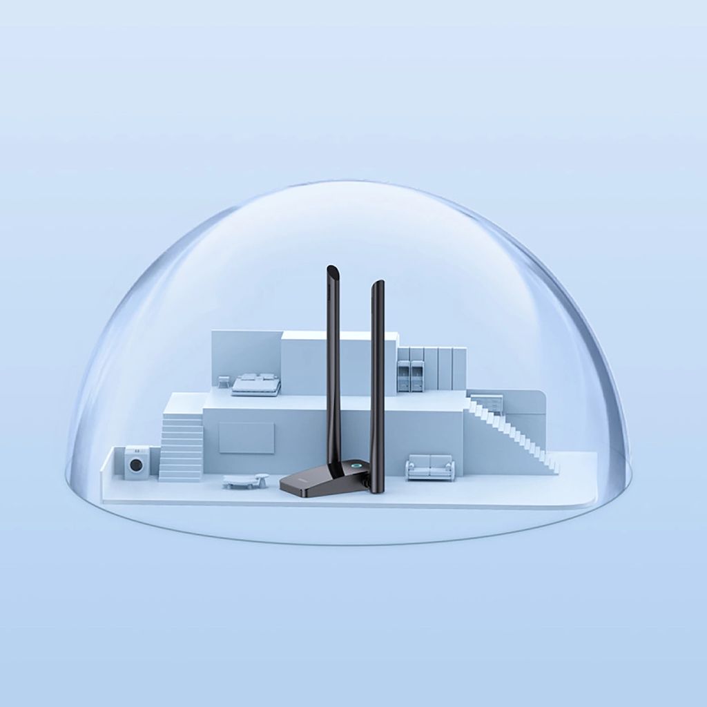 Baseus FastJoy USB-verkkokortti 1300 Mb/s USB - musta