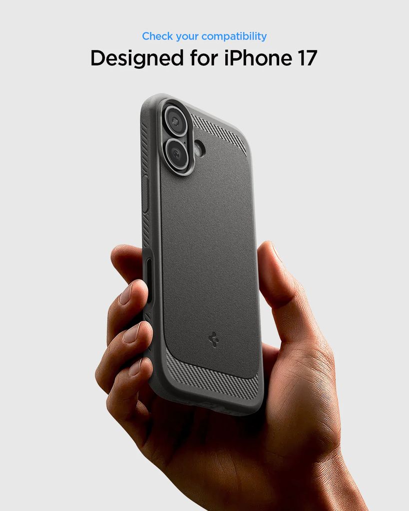Spigen iPhone 17 Rugged Armor MagFit Case - Matte Black