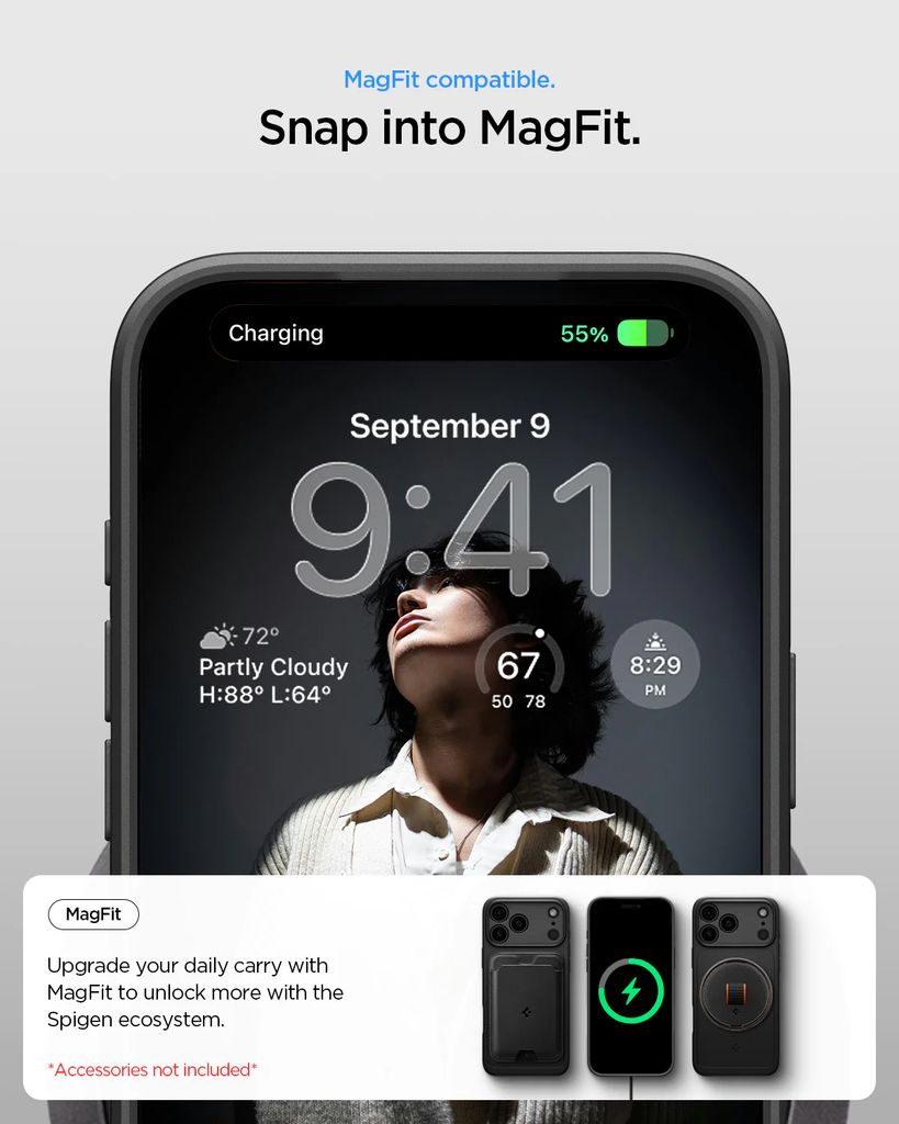 Spigen iPhone 17 Pro Thin Fit MagFit Case - Black