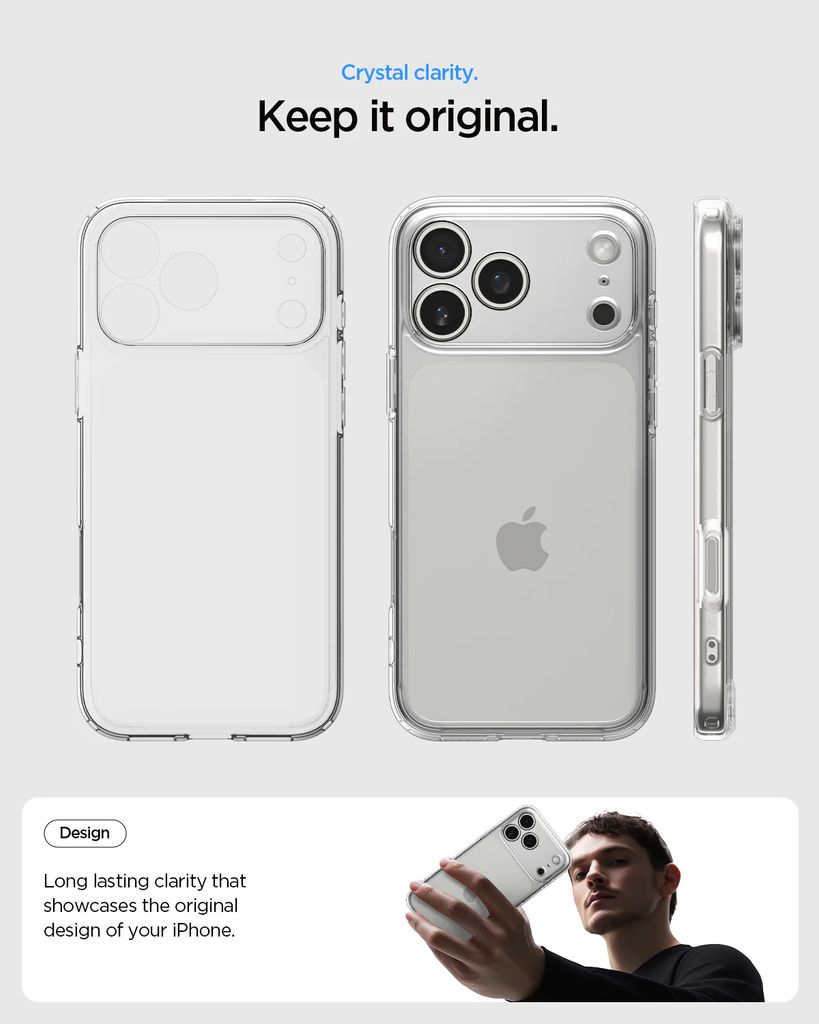 Spigen iPhone 17 Pro Max Ultra Hybrid Case - Crystal Clear