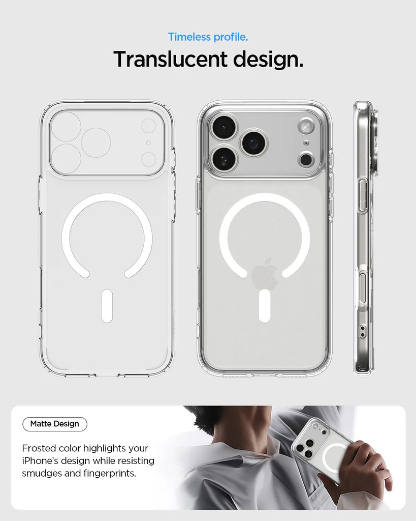Spigen iPhone 17 Pro Max Ultra Hybrid MagFit Case - Clear White