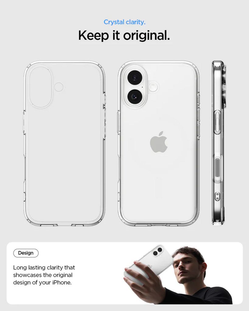 Spigen iPhone 17 Ultra Hybrid Deksel - Crystal Clear