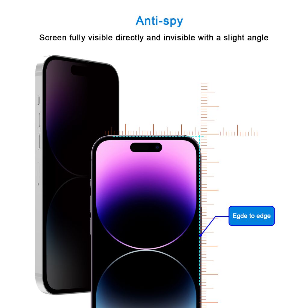 SiGN Skjermbeskytter iPhone 14 Pro – EZ Apply med støvfri applikator, 2-paking