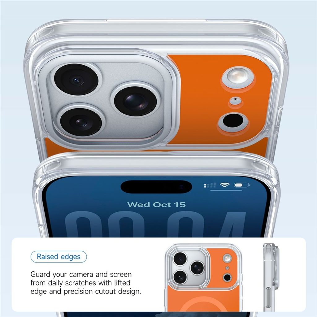 iPhone 18 Pro/17 Pro MagSafe Skal med akrylbaksida - Orange