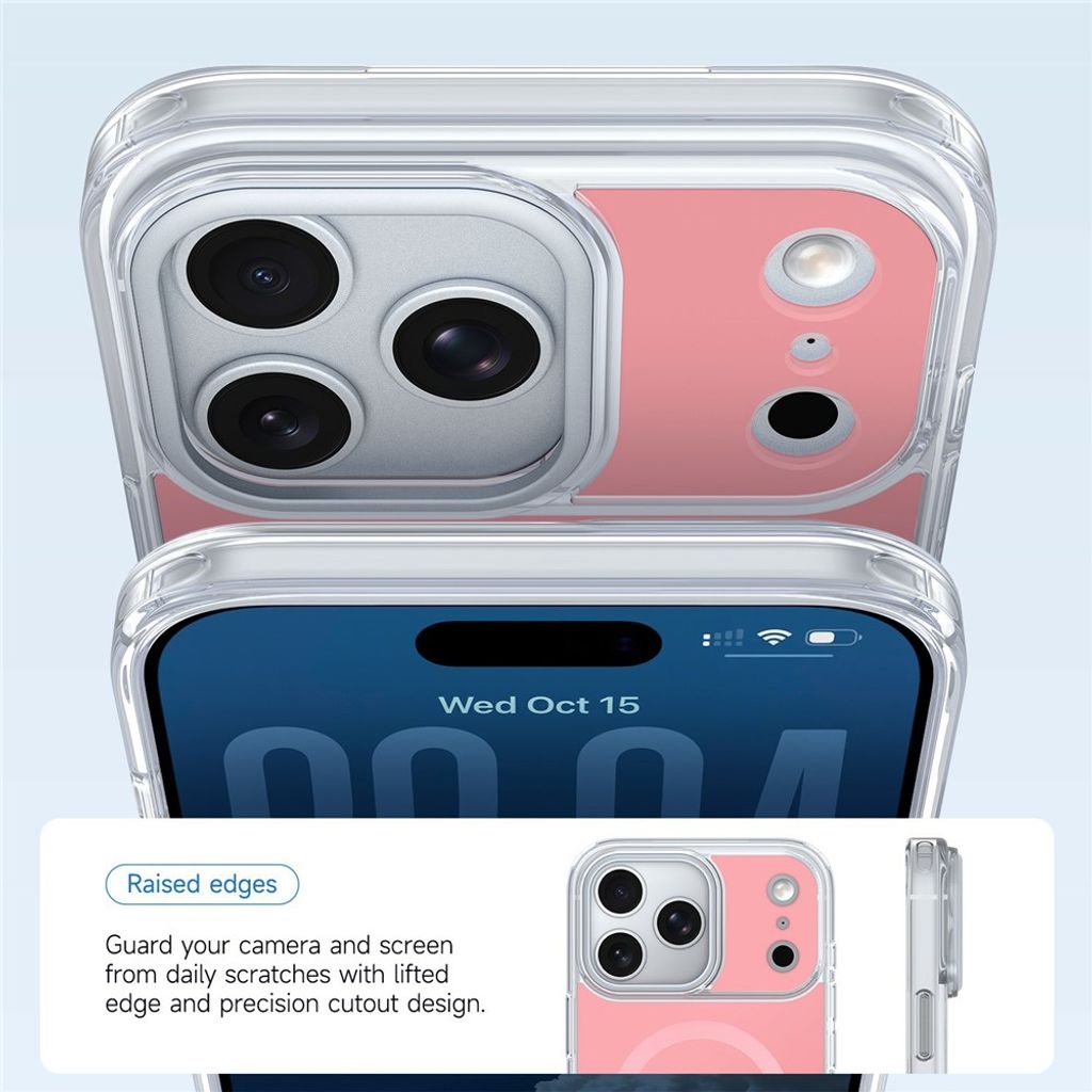 iPhone 18 Pro/17 Pro MagSafe Skal med akrylbaksida - Rosa