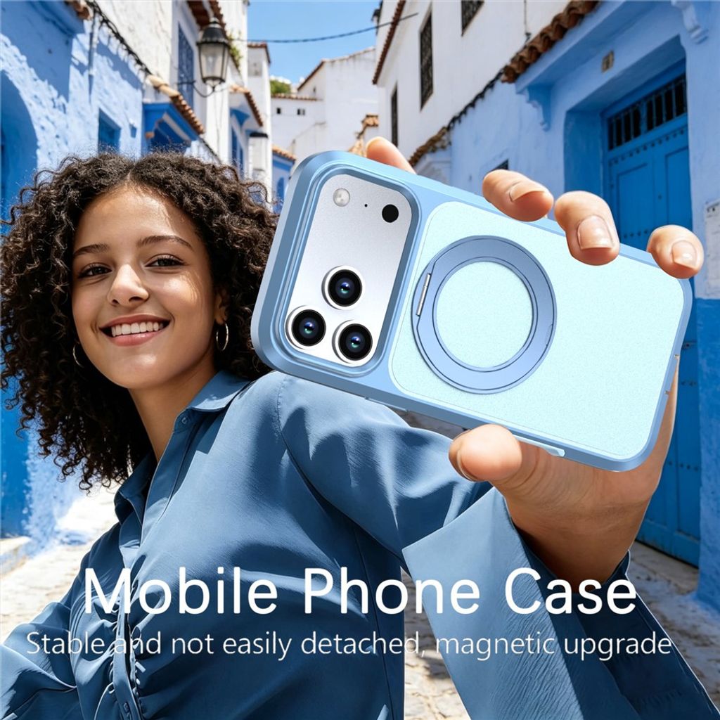 iPhone 18 Pro/17 Pro MagSafe Cover med ringstøtte - Blå