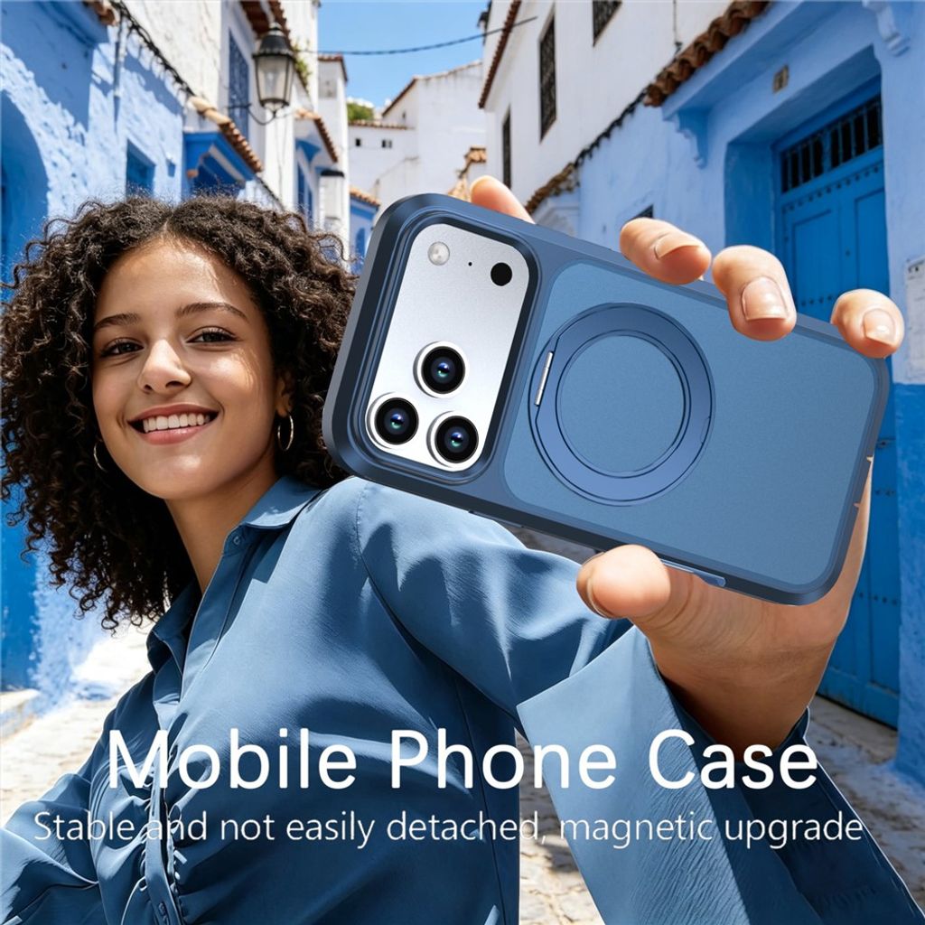 iPhone 18 Pro/17 Pro MagSafe Cover med ringstøtte - Blå